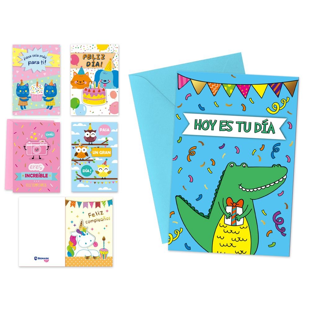 Tarjeta Felicitación Cumpleaños Infantil con Sobre Poessa Bismarck Gift Imagen principal del producto