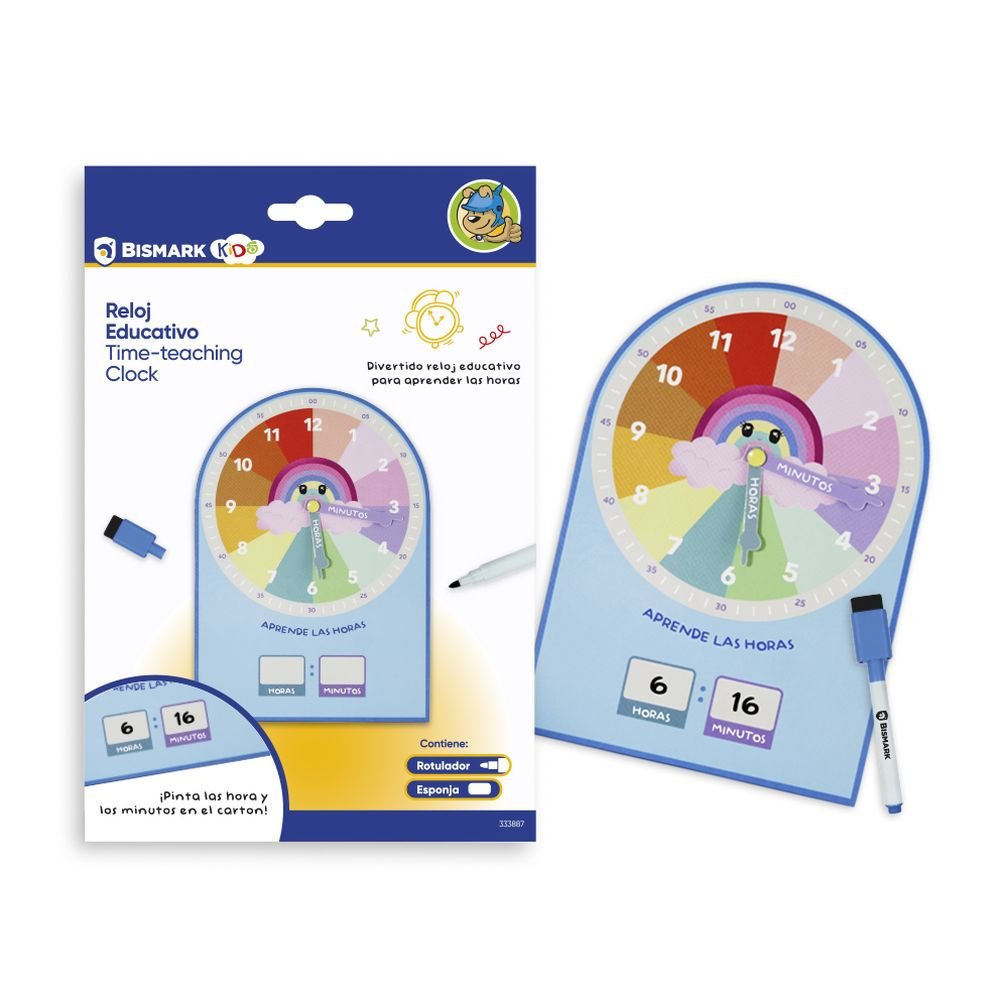 Reloj para aprender la hora Poessa Bismark Kids