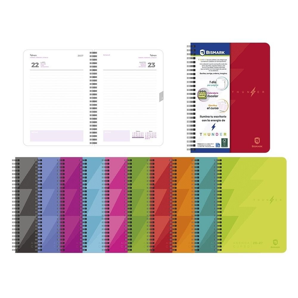 Agenda escolar 26/27 Thunder 4º día página PP INGRAF Agendas Imagen principal del producto