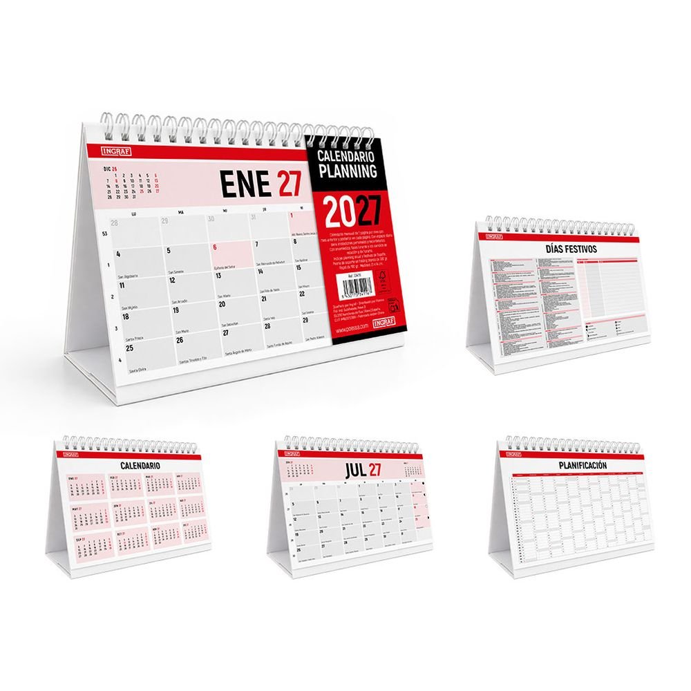 Calendario 2027 Sobremesa para Escribir INGRAF Agendas Imagen principal del producto