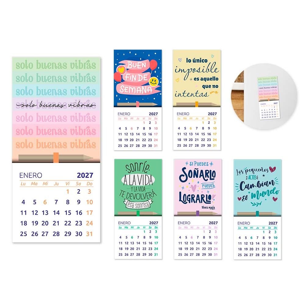 Mini Calendario 2027 Imantado y Lapicero INGRAF Agendas Imagen principal del producto