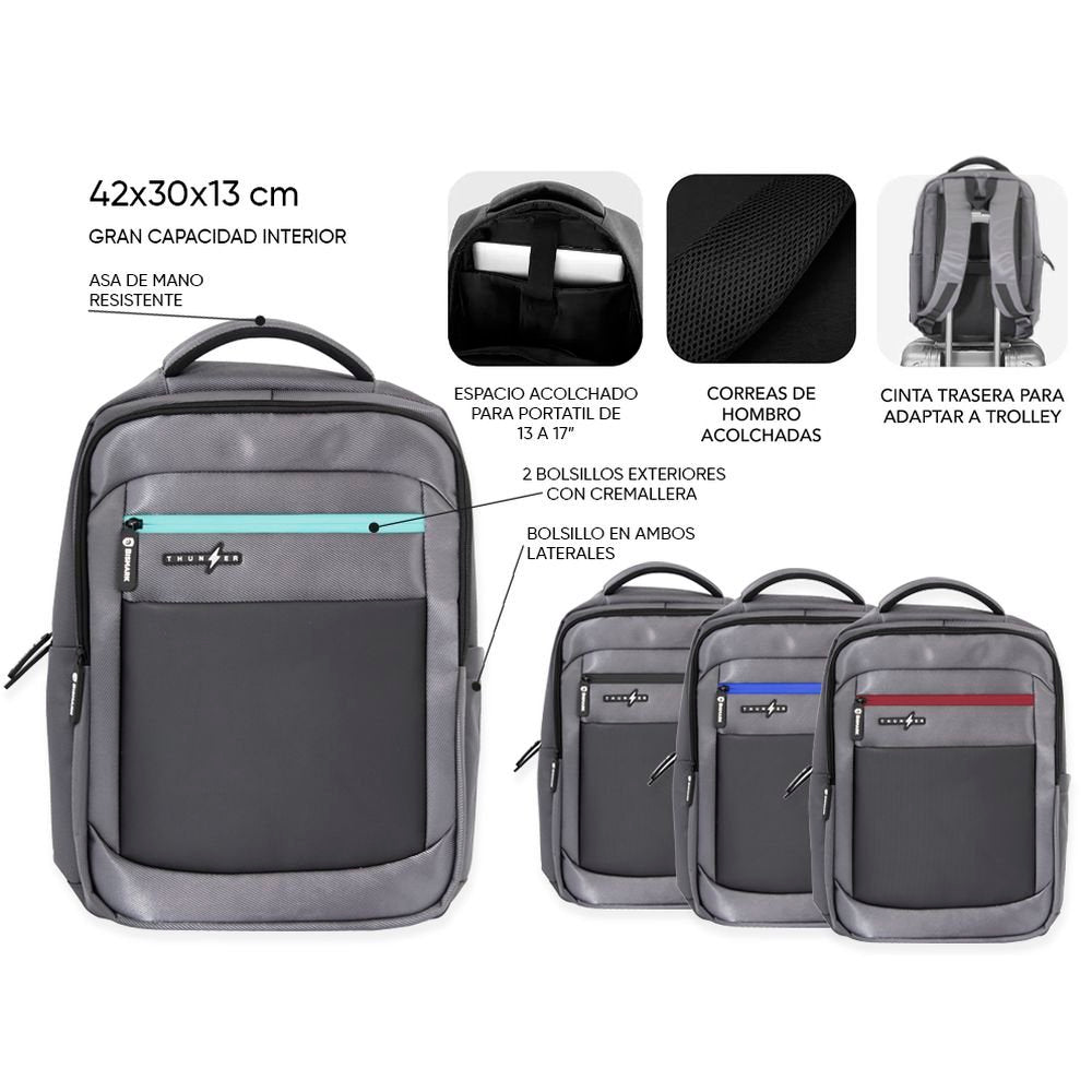 Mochila Thunder 42x30x13 cm Poessa Bismarck Básico Imagen principal del producto