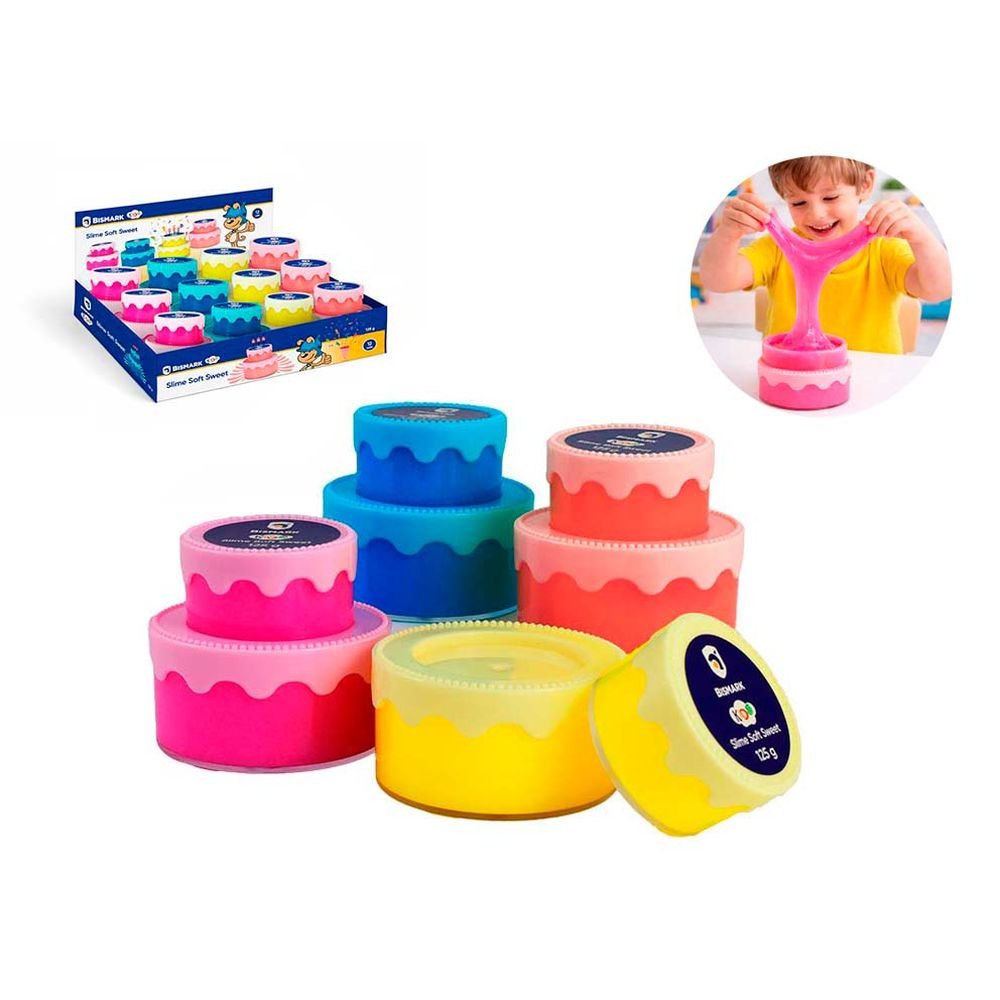 Expositor 12 Slime Soft Sweet Tartas Marca Poessa Bismarck Imagen principal del producto