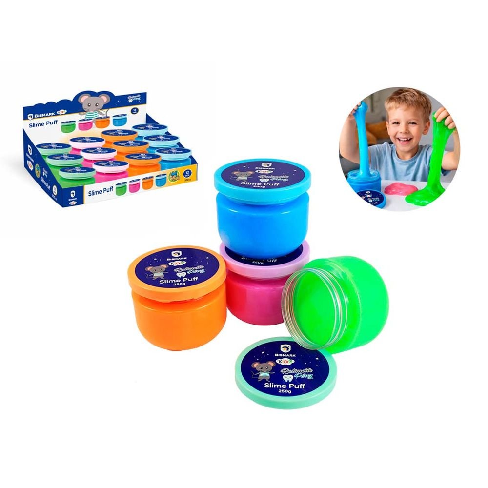 Expositor 12 Slime Puff Pot Marca Poessa Bismark surtido