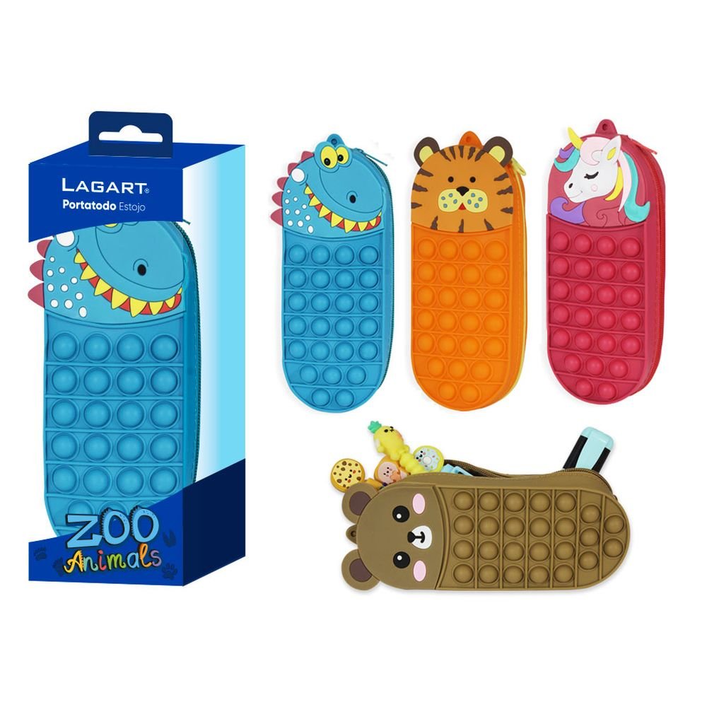 Portatodo Silicona Squishy Zoo Surtidos Marca LAGART Imagen principal del producto