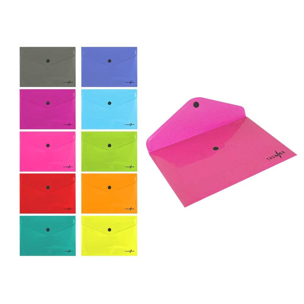 Sobre Portadocumentos PP Broche Thunder A5 Surtidos Marca Poessa Bismark Imagen principal del producto