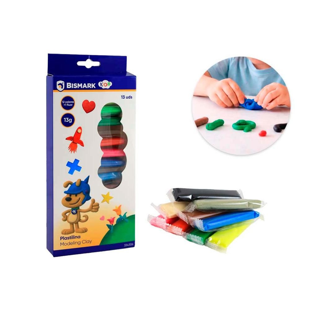 Plastilina 13 Colores Poessa Bismark Básico Pack 13 g Imagen principal del producto
