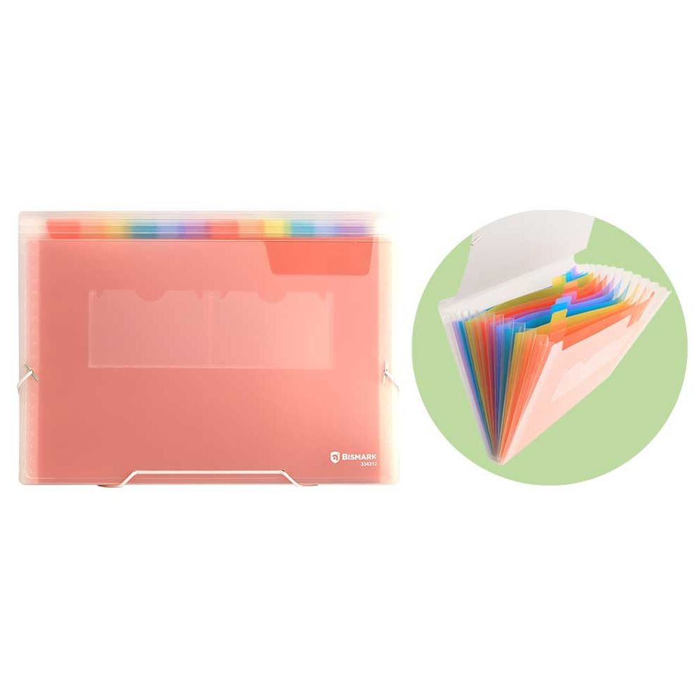 Carpeta Fuelle A4 PP Transparente con Bosillos Color Poessa Bismark Básico