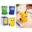 Sacapuntas papelera reciclaje ojitos - Pack 18 ud.