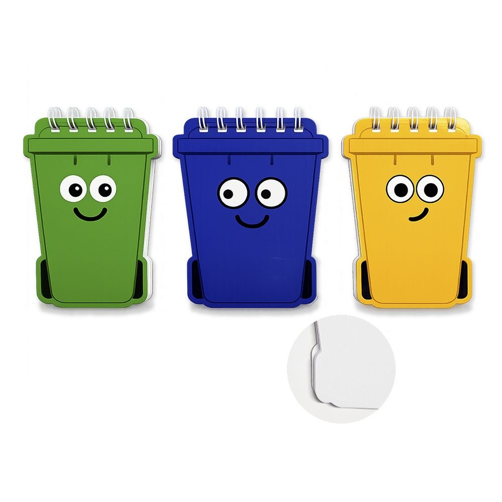 Libreta A6 Papelera Reciclaje Ojitos Marca Poessa Bismark Gift Imagen principal del producto