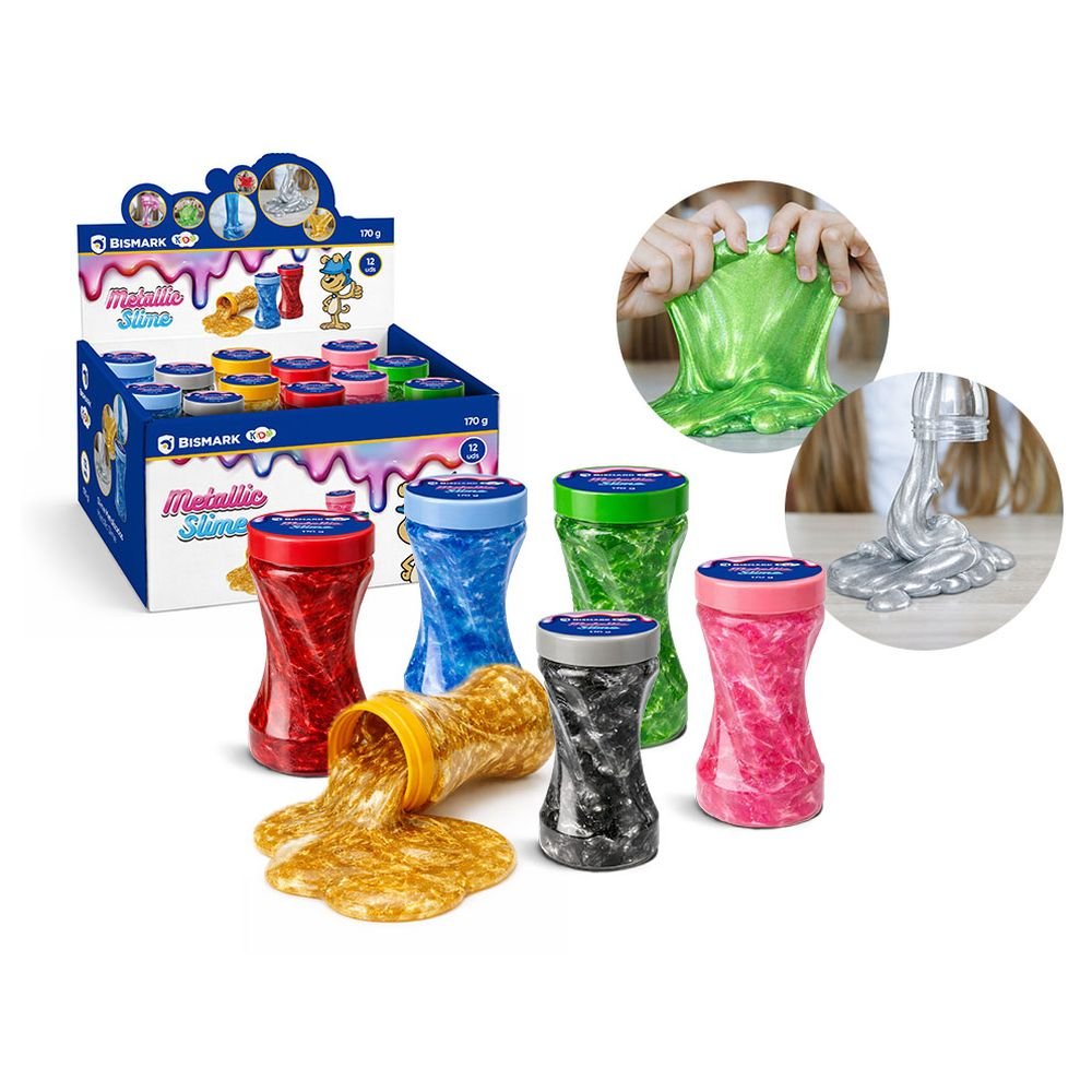 Expositor 12 Slime Metalizado 170 g POESSA BISMARK BASICO