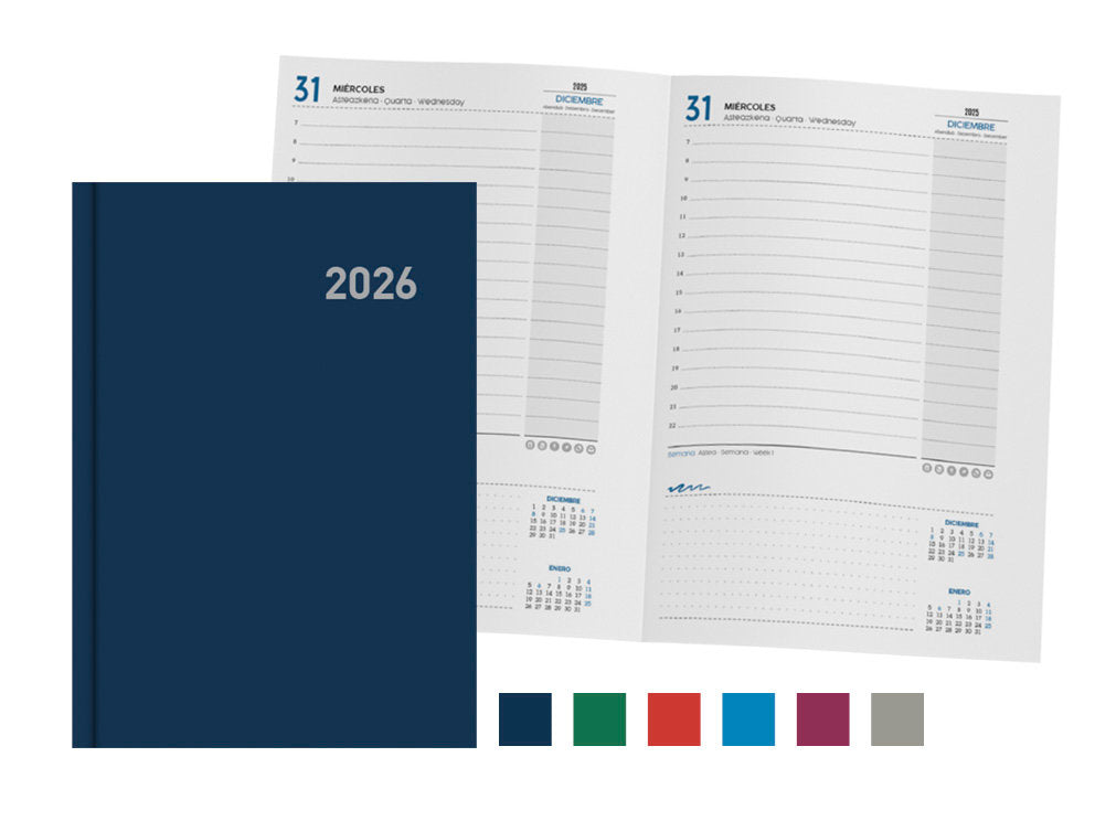 AGENDA ANUAL 2026 ROMA DIA PAGINA 15X21 SURTIDA | INGRAF AGENDAS Imagen principal del producto
