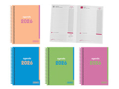 AGENDA ANUAL 2026 NEON DIA PAGINA SURTIDAS | INGRAF AGENDAS