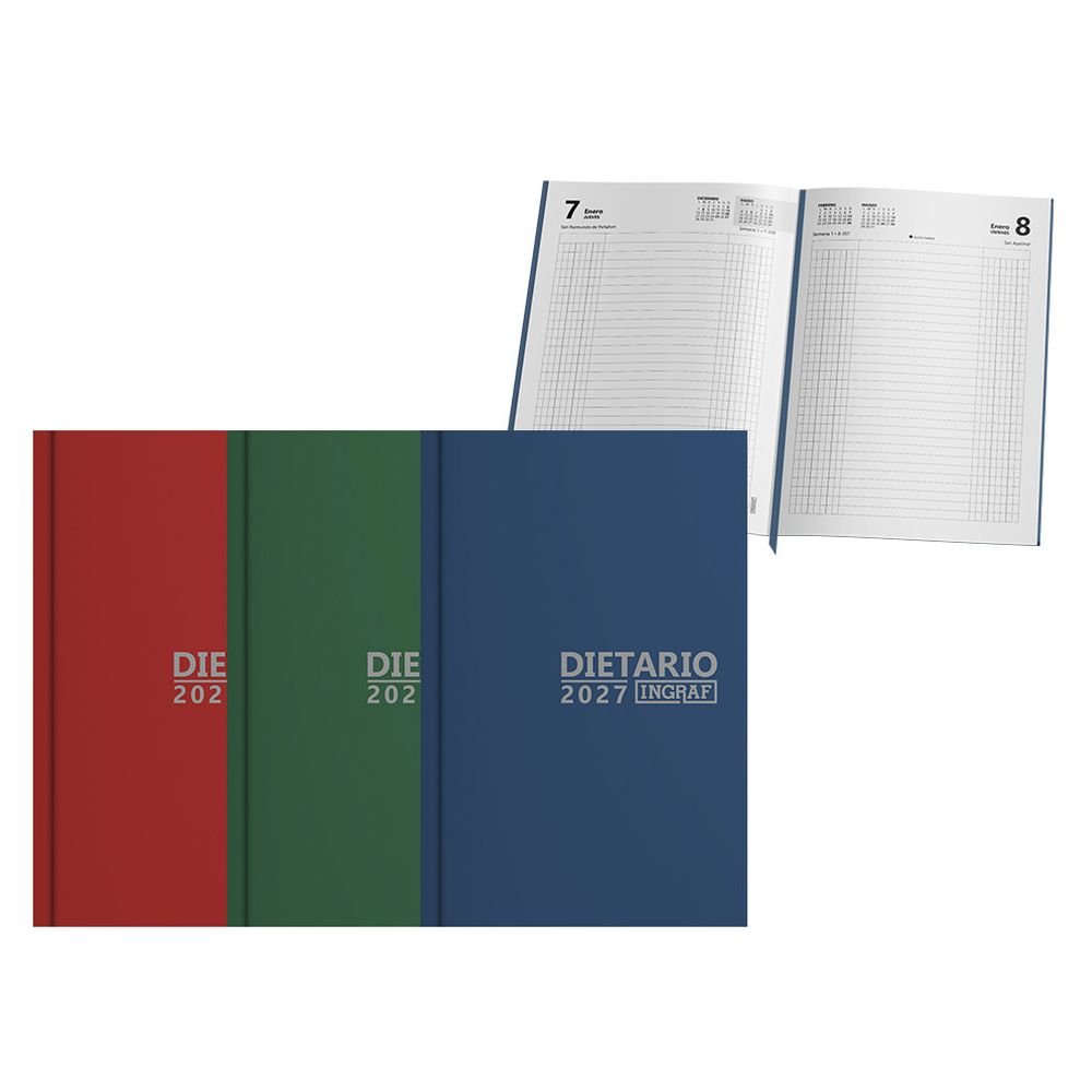 Dietario 2027 Encuadernado 1/4 Color INGRAF Agendas Imagen principal del producto