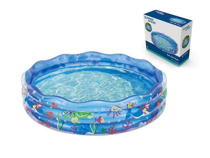 PISCINA 3 TUBOS PVC HINCHABLE KIDS | POESSA BISMARK BEACH | 1 UNIDAD | 8430173813923 Imagen principal del producto