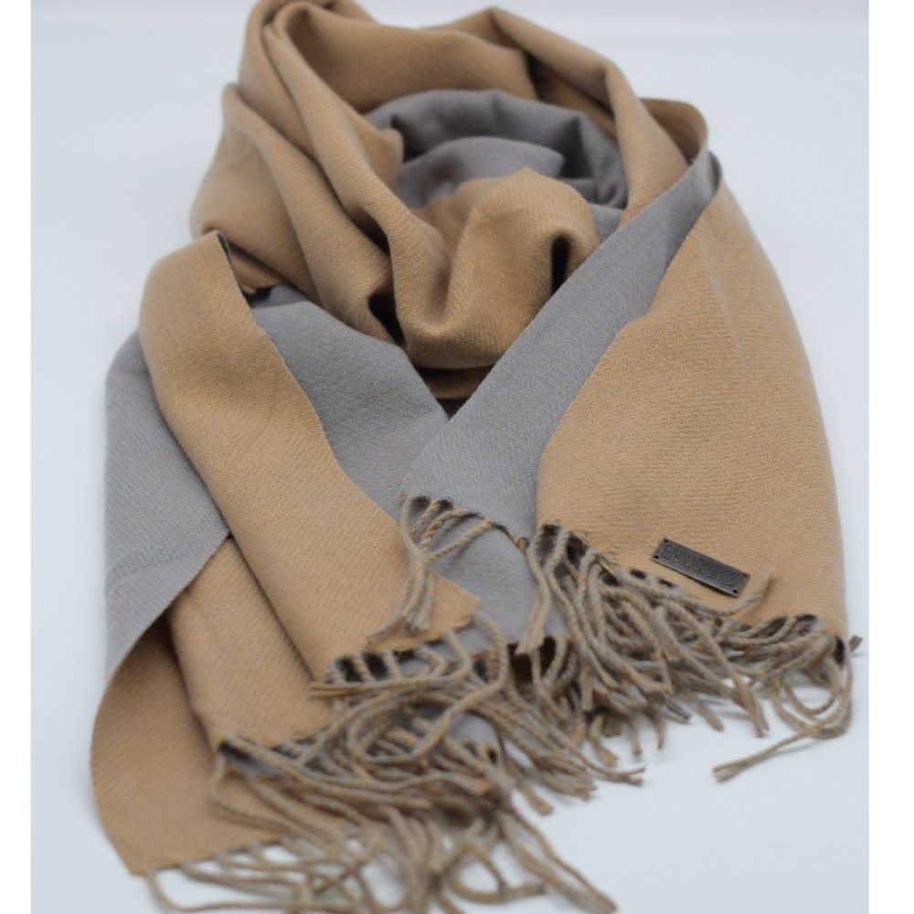 Bufanda Lisa Combi Gris Coronel Tapioca