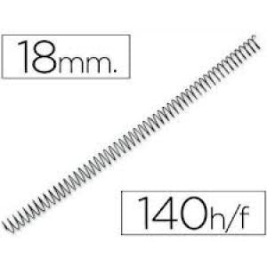 ESPIRAL METALICA 18MM NEGRO PASO 5:1 | 100 UNIDADES | (ESSELTE, S,A,) Imagen principal del producto