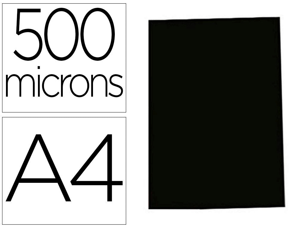 PORTADA ENCUADERNAR PP A4 500 MICRAS NEGRO P/100 | 100 UNIDADES | (ESSELTE, S,A,) Imagen secundaria del producto
