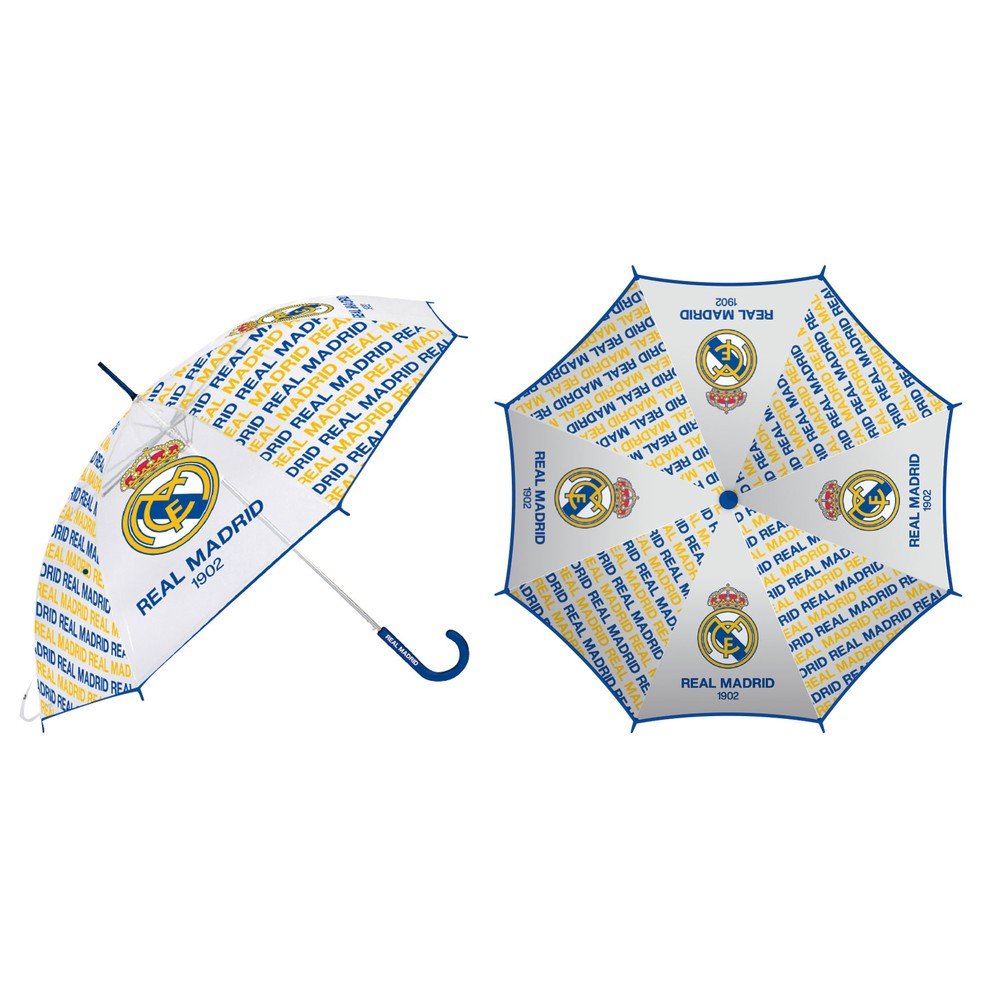 PARAGUAS INFANTIL TRANSPARENTE REAL MADRID 46/8 | ARDITEX | 1 UNIDAD | 8430957174875 Imagen principal del producto