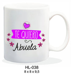 TAZA CERAMICA 237ML MENSAJE TE QUIERO ABUELA | ROYMART | 1 UNIDAD | 8431234147629