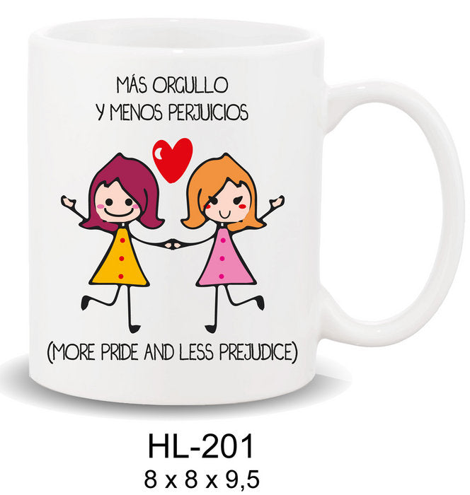 TAZA MENSAJE MAS ORGULLO Y MENOS PREJUCIOS WOMEN | ROYMART | 1 UNIDAD | 8431234161069
