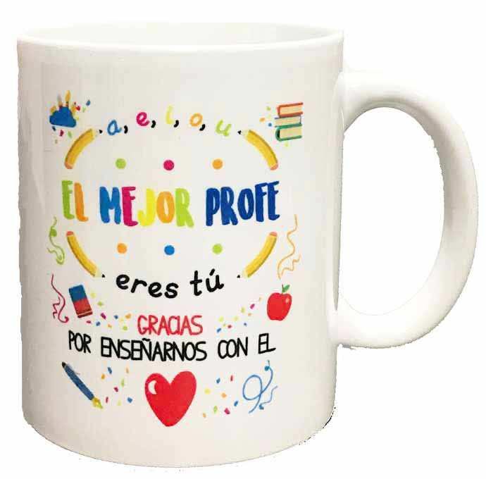 TAZA CON MENSAJE EL MEJOR PROFE ERES TU GRACIAS | ROYMART | 1 UNIDAD | 8431234169409 Imagen principal del producto