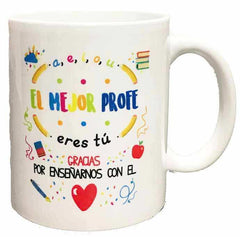 TAZA CON MENSAJE EL MEJOR PROFE ERES TU GRACIAS | ROYMART | 1 UNIDAD | 8431234169409