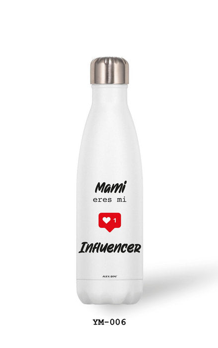 BOTELLA ALUMINIO 500ML MAMI,,, INFLUENCER MAMA | ROYMART | 1 UNIDAD | 8431234173154