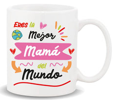 TAZA CON MENSAJE ERES LA MEJOR MAMA | ROYMART | 1 UNIDAD | 8431234173932