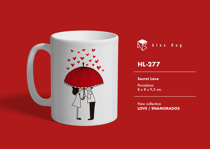 TAZA ENAMORADOS LOVE BELOW UMBRELLA | ROYMART | 1 UNIDAD | 8431234178630