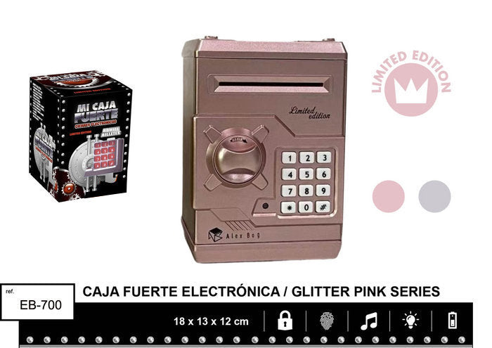 HUCHA ESPECIAL LIMITED EDITION ROSE GLITTER COLOR | ROYMART | 1 UNIDAD | 8431234179477 Imagen principal del producto