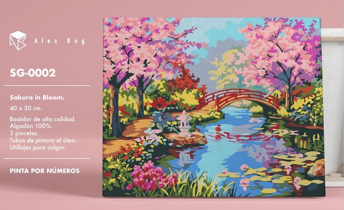 PINTAR POR NUMEROS PAISAJE FLUVIAL CON PUENTE | ROYMART | 1 UNIDAD | 8431234180145 Imagen principal del producto