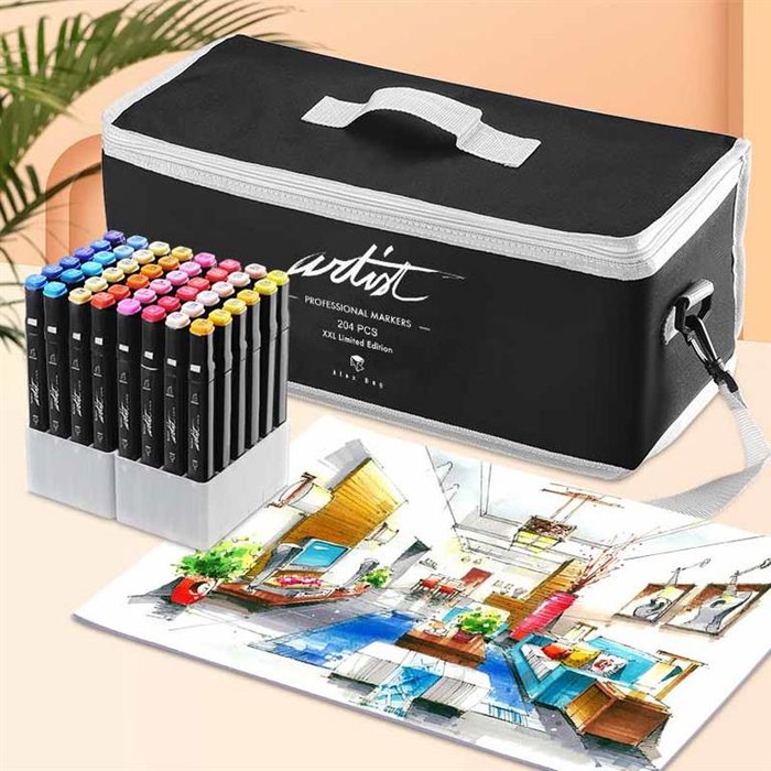 ESTUCHE LUXURY CANVAS GAMA ARTIST 204 COLORES | 1 UNIDADES | (ROYMART)