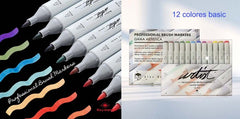 Rotuladores Professional Brush Marker Basic Colors 12 Uds, | Roymart | Pack 1 Unidades