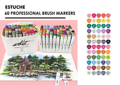 Rotuladores Canvas Luxe Professional Brush Marker 60 Colore | Roymart | Pack 1 Unidades