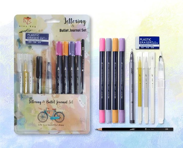 Kit iniciación lettering y bullet journal Roymart 11 piezas Imagen principal del producto