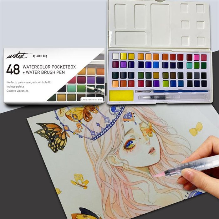 CAJA ACUARELA POCKETBOX ARTIST 48 COLORES | 1 UNIDADES | (ROYMART) Imagen principal del producto