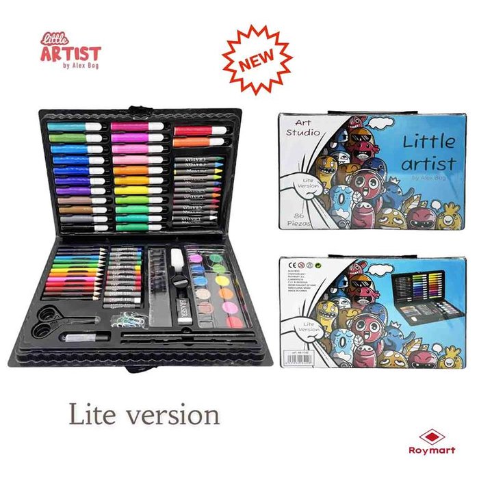 MALETIN SET ART STUDIO 86 PIEZAS PLASTIC BOX | 1 UNIDADES | (ROYMART) Imagen principal del producto