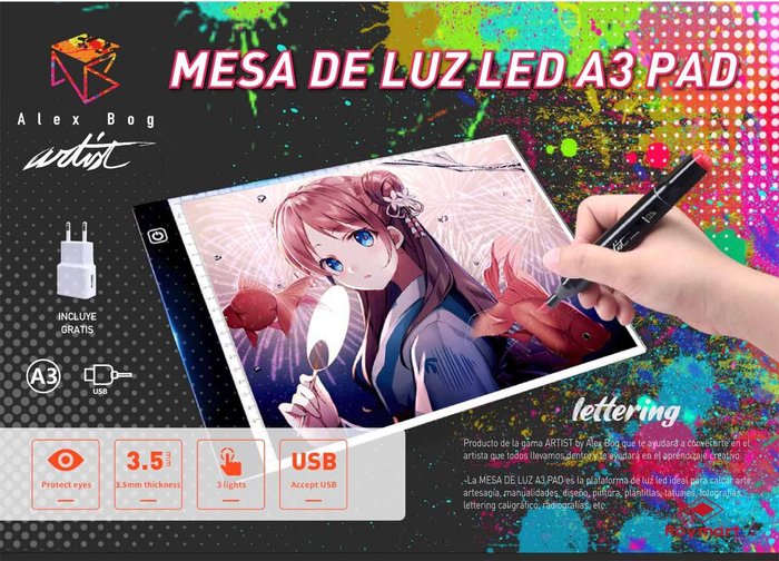 Mesa de Luz LED A3 Pad Artist Roymart