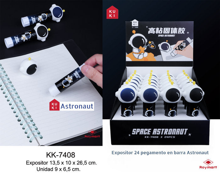 EXPOSITOR 24 PEGAMENTOS EN BARRA ASTRONAUTA | 24 UNIDADES | (ROYMART) Imagen principal del producto