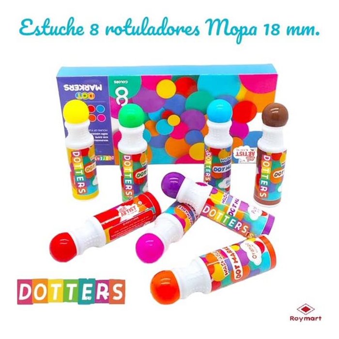 Estuche 8 Colores Dotters Mopa Mi Primer Marker Roymart