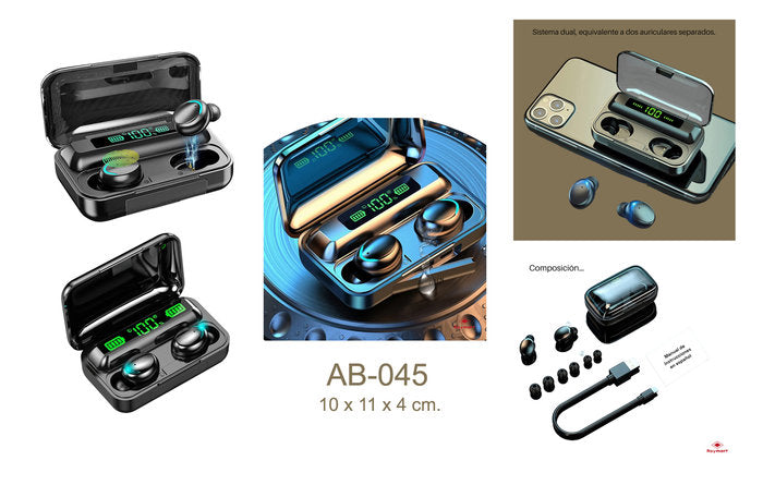 Auriculares Inpods Bluetooth 5.0 Negro ROYMART Imagen principal del producto