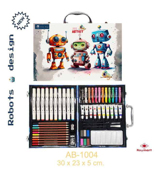 Maletín Studio Artist 53 Piezas Dibujo Robots Roymart Imagen principal del producto