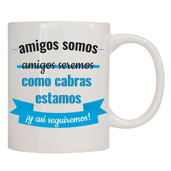 TAZA CERAMICA AMIGOS SOMOS AMIGOS SEREMOS | ROYMART | 1 UNIDAD | 8431234191608