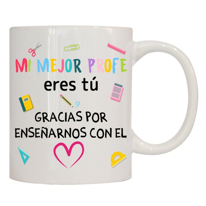 TAZA CERAMICA MI MEJOR PROFE ERES TU | ROYMART | 1 UNIDAD | 8431234191684 Imagen principal del producto