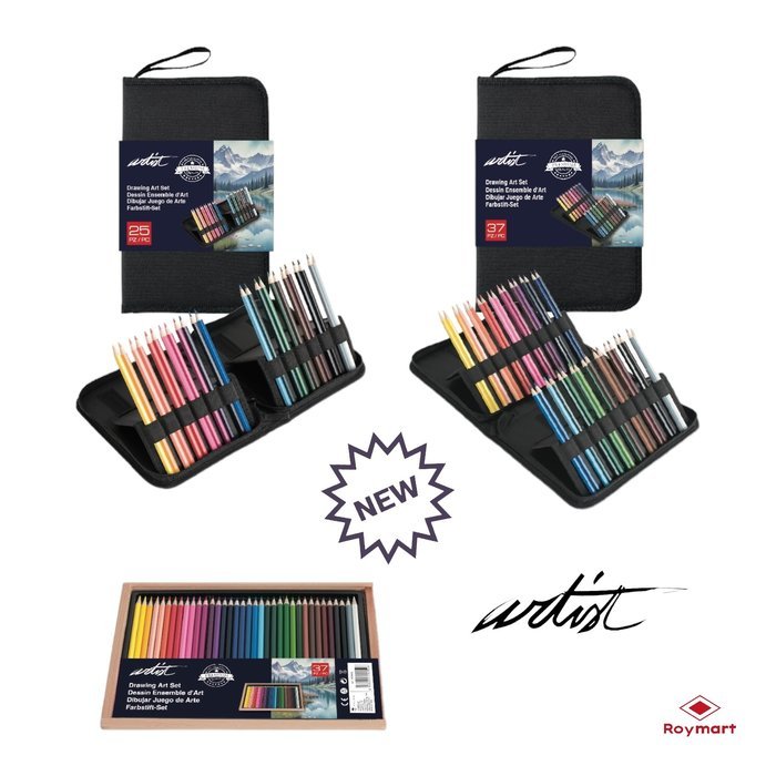 ESTUCHE ARTIST LAPICES MADERA DE HAYA 36 COLORES PREMIUM | ROYMART Imagen principal del producto