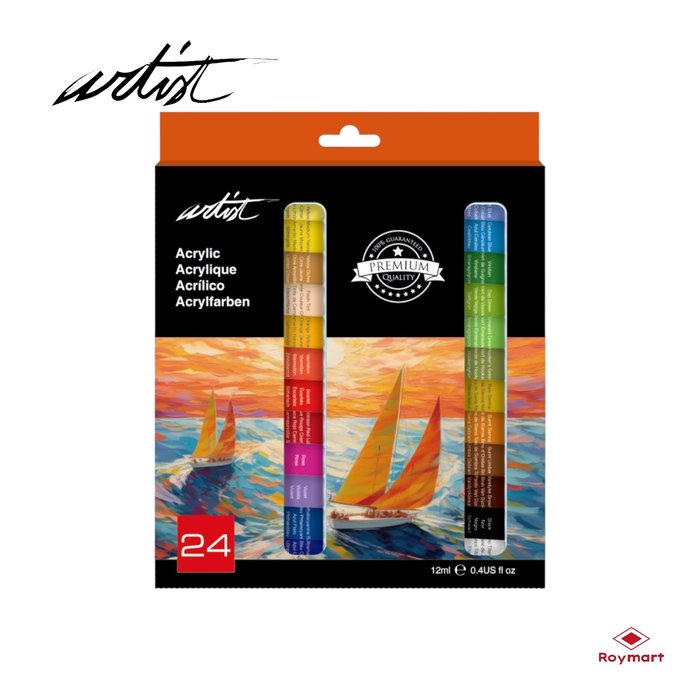 Caja 24 Tubos Artist Pintura Acrílica 12 ml Roymart Imagen principal del producto