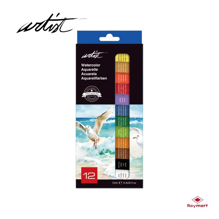 Caja 12 Tubos Artist Acuarelas 12 ml Roymart Imagen principal del producto