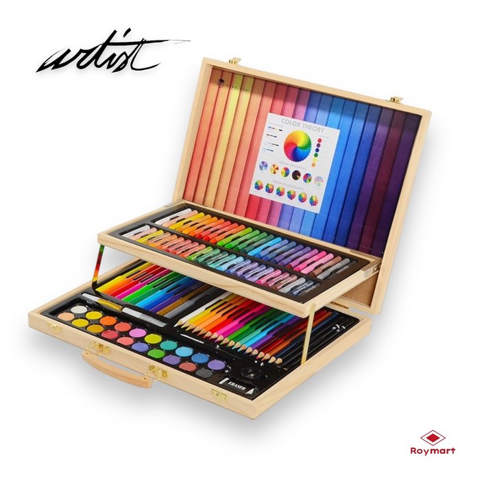 Maleta Art Studio Artist 106 piezas madera dos pisos ROYMART
