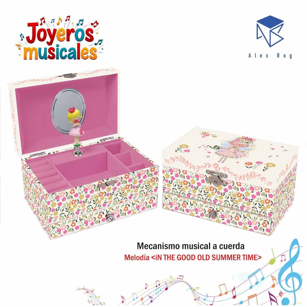JOYERO MUSICAL MEDIANO GIRL ON THE GARDEN | ROYMART | 1 UNIDAD | 8431234194760 Imagen principal del producto